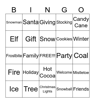 Commander's Call Bingo Card