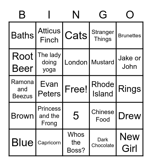 Jordyn♑Bingo Card