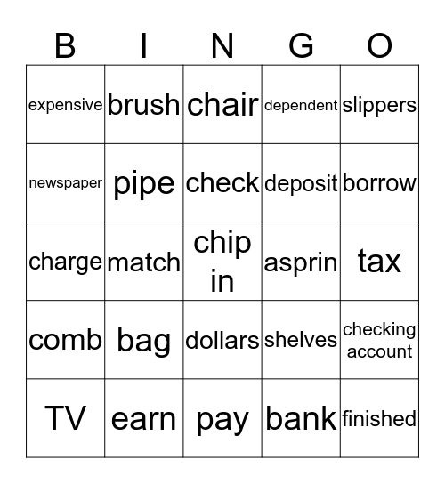 Unit 9 Bingo Card