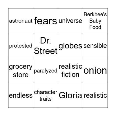 4.1.4 The Astronaut and the Onion Bingo Card