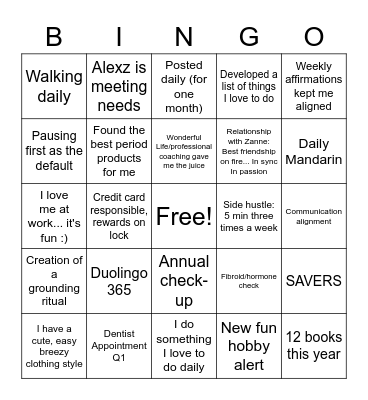 2023 Bingo Card