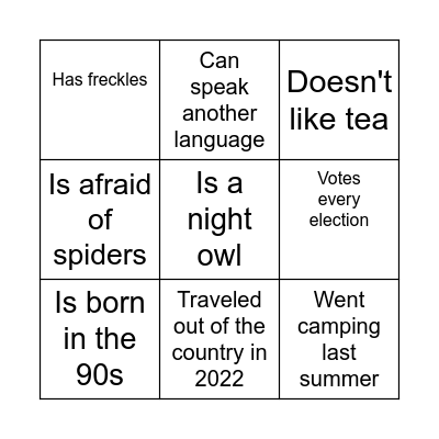 UNE Nursing - Get to Know you! Bingo Card