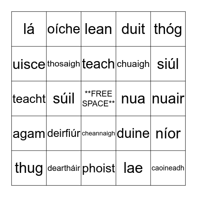 Bingó Bingo Card