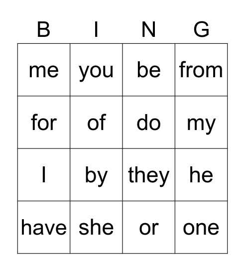 kindergarten-trick-words-2-bingo-card