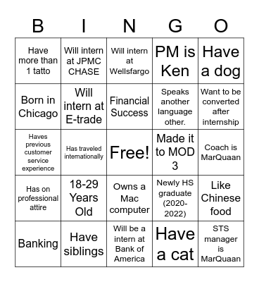 DIVERSITY BINGO Card