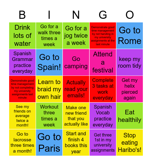 My 2023 Bingo Card Bingo Card
