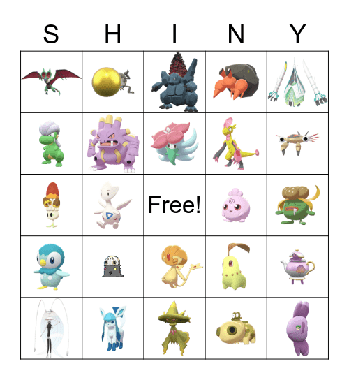 Budgie's 2023 Shiny Hunts Bingo Card