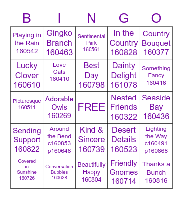 "Let's Connect" Sale-a-Bration and Mini Catalog 2023 Bingo Card