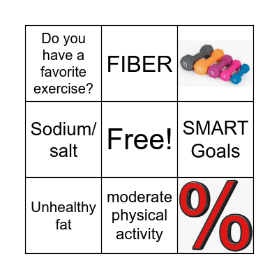 Nutrition Facts BINGO Card