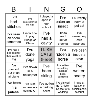 GNHCP 2023 volunteer meeting BINGO Card