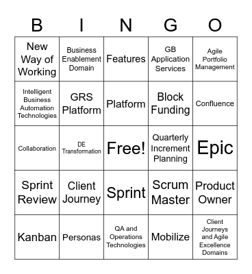 P&E Together Again Bingo Card