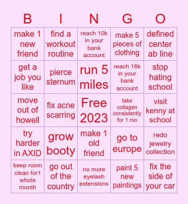2023 BINGO Card