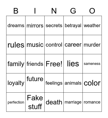 How Giver Are You? Bingo Card