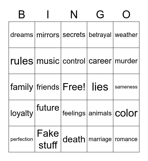 How Giver Are You? Bingo Card