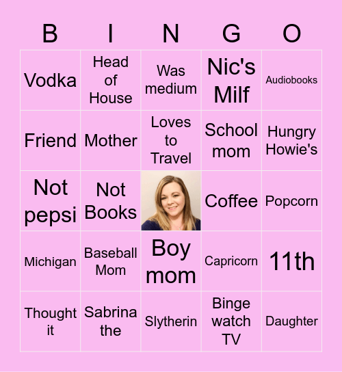 Trina's Birthday Bingo Card