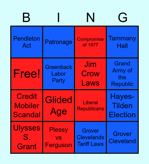 Political Aspects of Chapter 23 Bingo Card
