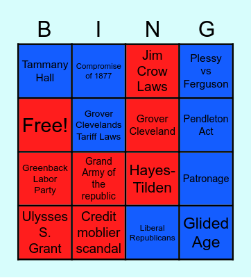 Political Aspects of Chapter 23 Bingo Card