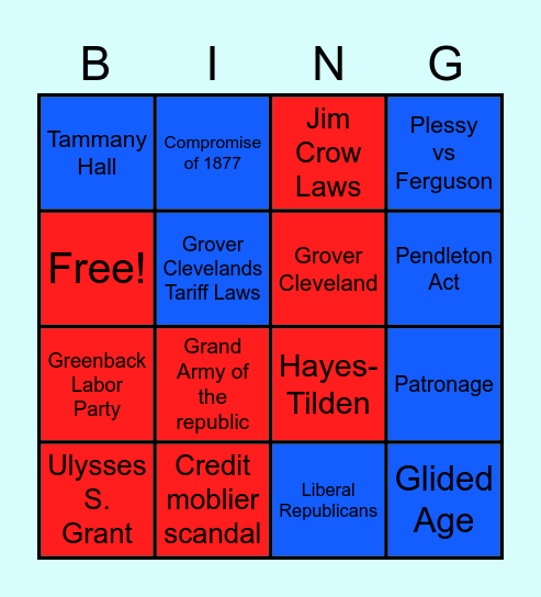 Political Aspects of Chapter 23 Bingo Card