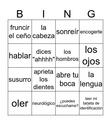 ¡BING! Bingo Card