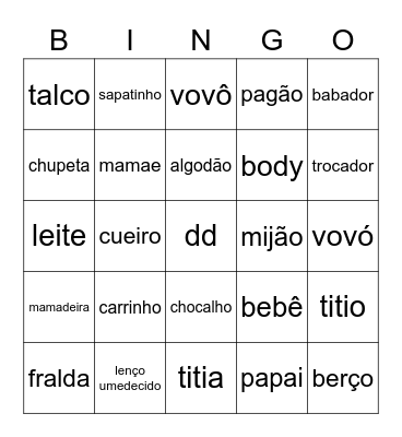 Chá da Maitê Bingo Card