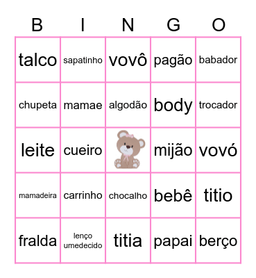 Chá da Maitê Bingo Card