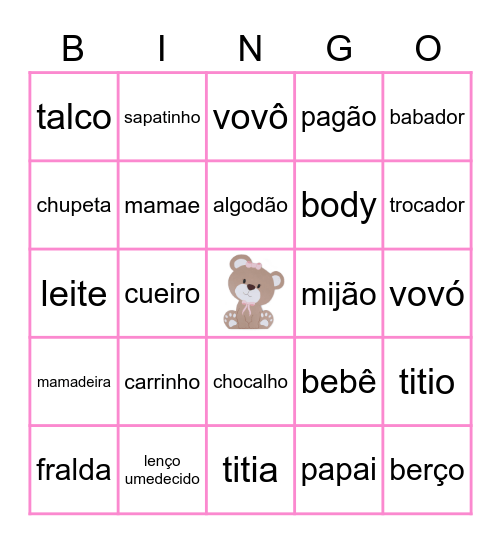 Chá da Maitê Bingo Card