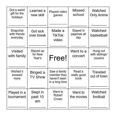 Find Someone Who... Bingo Card