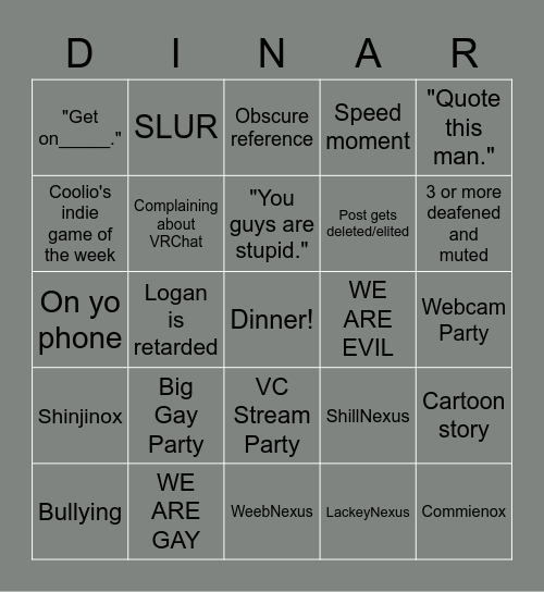 SpookyNexus Bingo Card