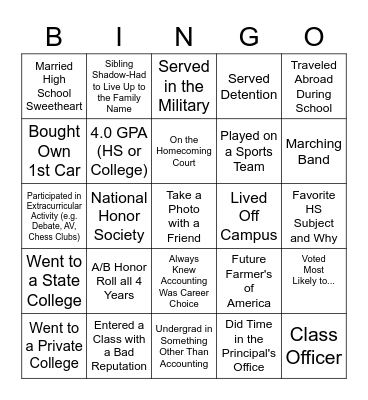 2023 PBM Tax Homecoming Bingo Card