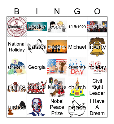 Martin Luther King Jr. Bingo Card