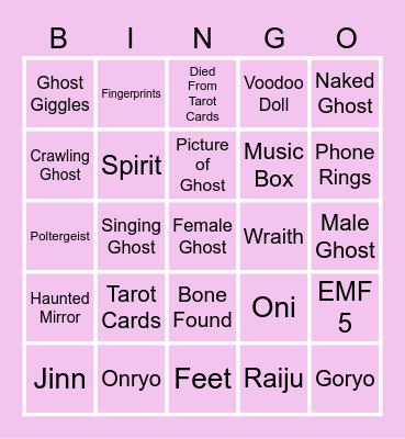 DAWN BINGO Card