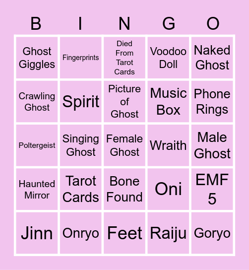 DAWN BINGO Card