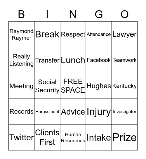 Buzzword Bingo Card
