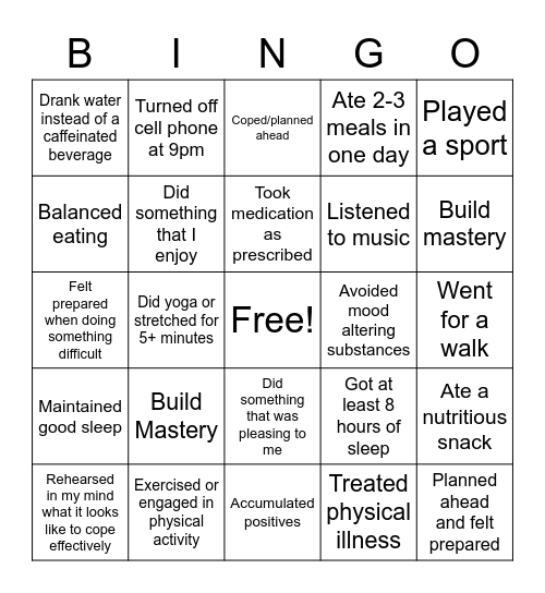 DBT ABC PLEASE Bingo Card