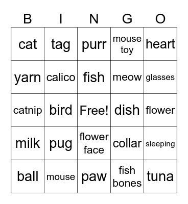 Kitty Bingo Card