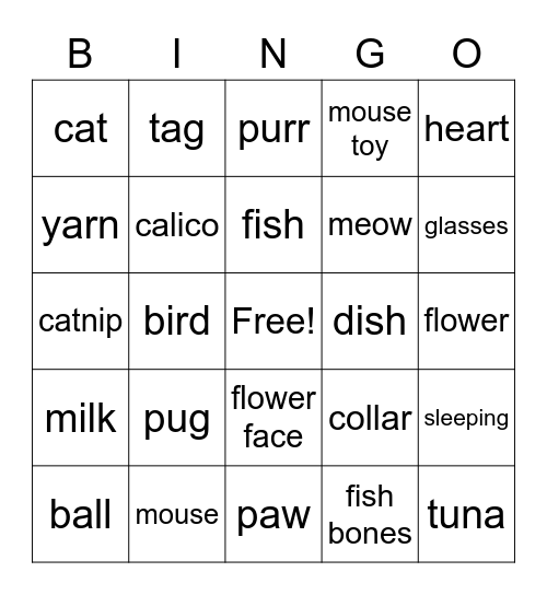 Kitty Bingo Card