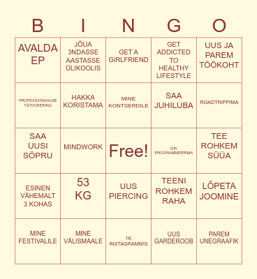 2023 BINGO Card
