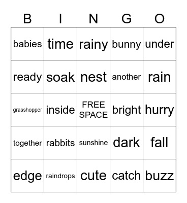 excellent BINGO Card