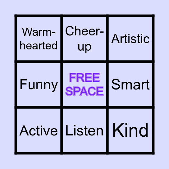 FRIENDS BINGO Card