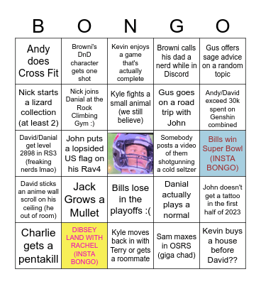 ULTIMATE BONGO 2023 Bingo Card