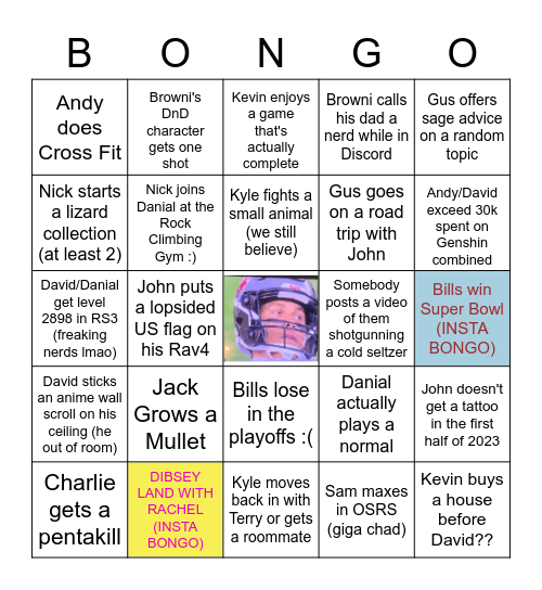 ULTIMATE BONGO 2023 Bingo Card