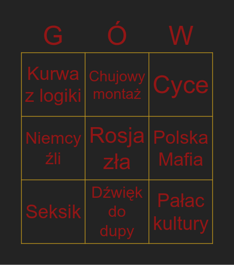 Polska Bingo Card
