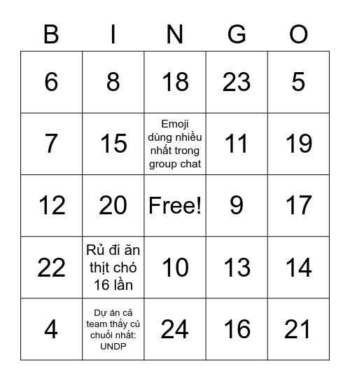 Le Bros 2022 Bingo Card