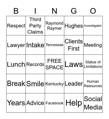 Buzzword Bingo Card