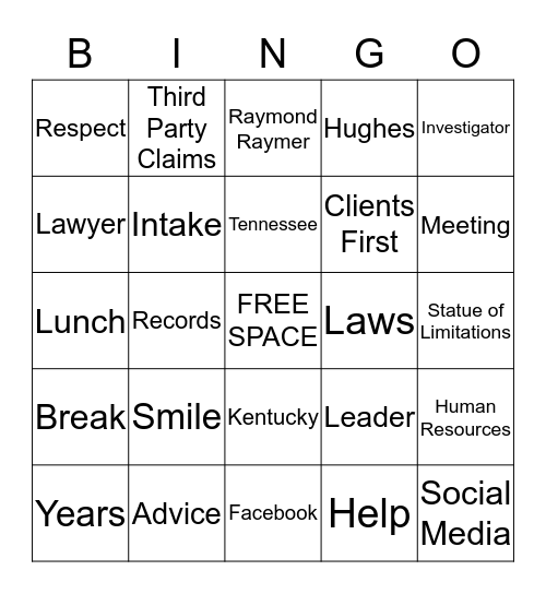 Buzzword Bingo Card