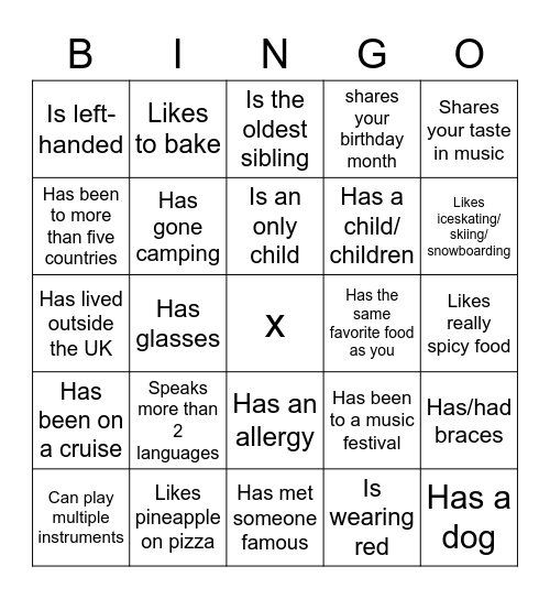 Icebreaker Bingo: Find Someone Who Bingo Card