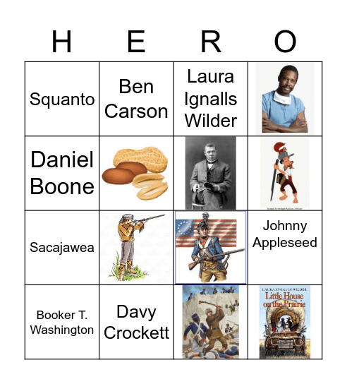 American Heroes BINGO Card