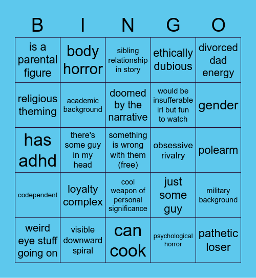 ntq's blorbo bingo Card