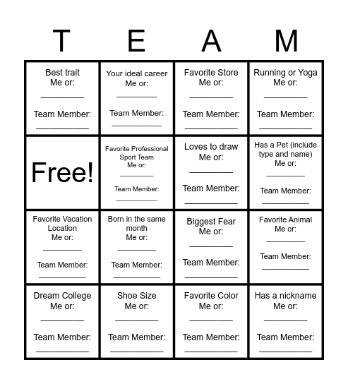 VAASA Bingo Card