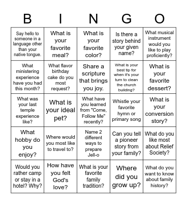 Stake Women's Conference Bingo Card